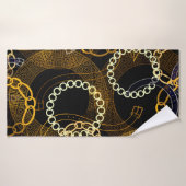 Naadloos patroon met riemen, griekse meanders-kete badhanddoek (Badhanddoek)