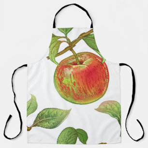 Naadloos patroon met rode appels. Realistisch vint Schort