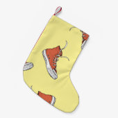 Naadloos patroon met  rode sneakers, hand dr kleine kerstsok (Voorkant (Hangend))