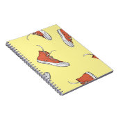 Naadloos patroon met  rode sneakers, hand dr notitieboek (Rechterzijde)