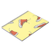 Naadloos patroon met  rode sneakers, hand dr notitieboek (Linkerzijde)