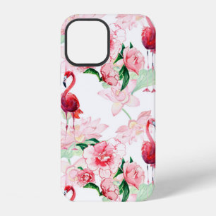 Naadloos patroon met roze flamingo iPhone 12 hoesje