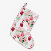 Naadloos patroon met roze flamingo kleine kerstsok (Voorkant (Hangend))