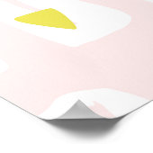 Naadloos patroon met roze flamingos en palmlev poster (Hoek)