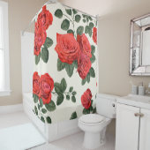 Naadloos  patroon met rozen douchegordijn (In situ)