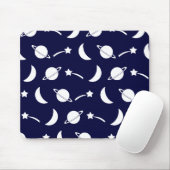 Naadloos patroon met ruimteobjecten muismat (Met muis)