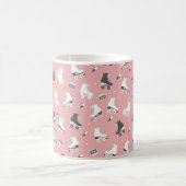 naadloos patroon met schaatsen voor rollen en cass koffiemok (Center)