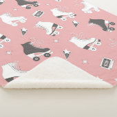 naadloos patroon met schaatsen voor rollen en cass sherpa deken (3/4)