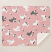 naadloos patroon met schaatsen voor rollen en cass sherpa deken (Voorkant (horizontaal))