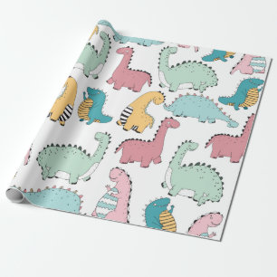 naadloos patroon met schattig gekleurd, helder, ro cadeaupapier