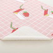 Naadloos patroon met schattige aardbeienmelk van c sherpa deken (3/4)