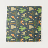  naadloos patroon met schattige afbeeldingen beer, wandkleed (Voorkant (horizontaal))