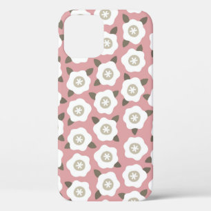 Naadloos patroon met schattige bloemen op roze ach Case-Mate iPhone case