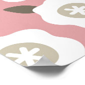 Naadloos patroon met schattige bloemen op roze ach poster (Hoek)