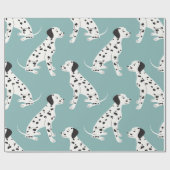 Naadloos patroon met schattige dalmatiaan cadeaupapier (Vlak)