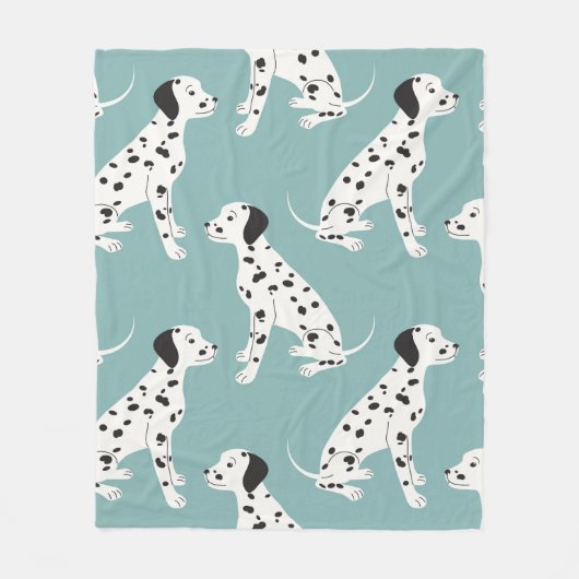 Naadloos patroon met schattige dalmatiaan fleece deken (Voorkant)