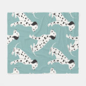 Naadloos patroon met schattige dalmatiaan fleece deken (Voorkant (Horizontaal))