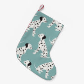 Naadloos patroon met schattige dalmatiaan kleine kerstsok (Voorkant (Hangend))
