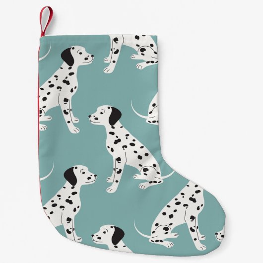 Naadloos patroon met schattige dalmatiaan kleine kerstsok (Voorkant)