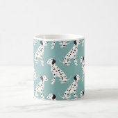 Naadloos patroon met schattige dalmatiaan koffiemok (Center)