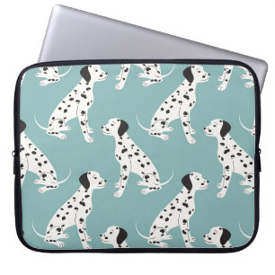 Naadloos patroon met schattige dalmatiaan laptop sleeve