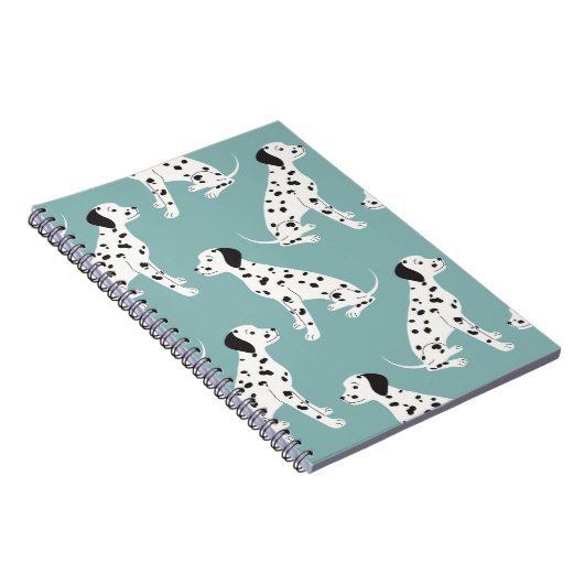 Naadloos patroon met schattige dalmatiaan notitieboek (Rechterzijde)