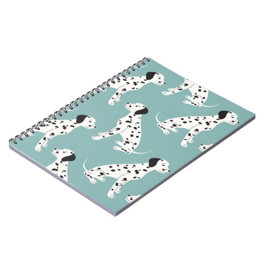 Naadloos patroon met schattige dalmatiaan notitieboek (Linkerzijde)