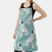 Naadloos patroon met schattige dalmatiaan schort (Insitu)