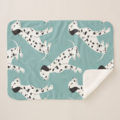 Naadloos patroon met schattige dalmatiaan sherpa deken (Voorkant (horizontaal))