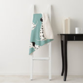 Naadloos patroon met schattige dalmatiaan sherpa deken (In situ)