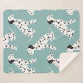 Naadloos patroon met schattige dalmatiaan sherpa deken (Voorkant (horizontaal))