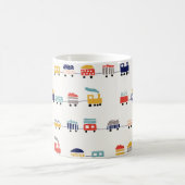 Naadloos patroon met schattige kleurentreinen koffiemok (Center)