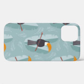 Naadloos patroon met schattige oerwouden papegaai Case-Mate iPhone case (Achterkant (horizontaal))