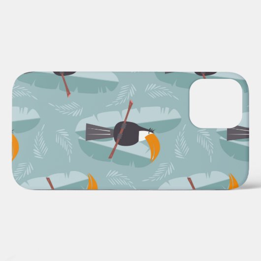 Naadloos patroon met schattige oerwouden papegaai Case-Mate iPhone case (Achterkant (horizontaal))
