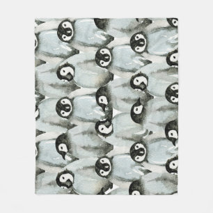 Naadloos patroon met schattige pinguïns. fleece deken