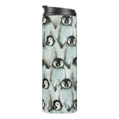 Naadloos patroon met schattige pinguïns thermosbeker (Geroteerd rechts)