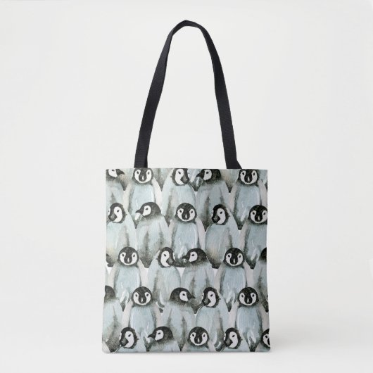Naadloos patroon met schattige pinguïns tote bag (Voorkant)