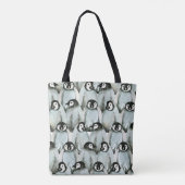 Naadloos patroon met schattige pinguïns tote bag (Achterkant)