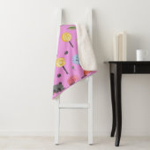 Naadloos patroon met schattige roze dieren sherpa deken (In situ)