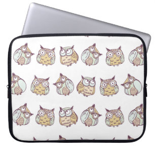  naadloos patroon met schattige uil laptop sleeve