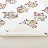  naadloos patroon met schattige uil sherpa deken (3/4)