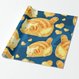 Naadloos patroon met schattige veelhoekige cartoon cadeaupapier