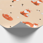 Naadloos patroon met schattige waterverf vossen. V Cadeaupapier (Hoek)