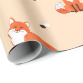 Naadloos patroon met schattige waterverf vossen. V Cadeaupapier (Rol Hoek)