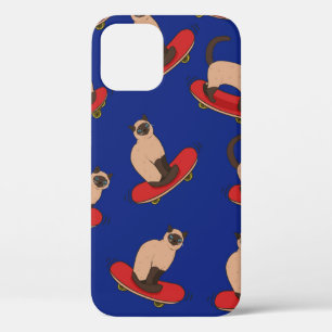 Naadloos patroon met siamese katten op skateboards Case-Mate iPhone case
