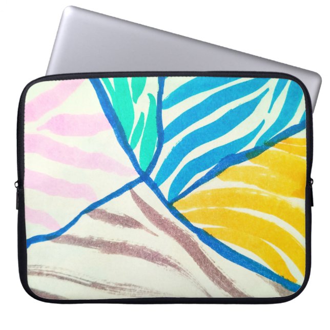 Naadloos patroon met  sleutels en sloten. Vrij Laptop Sleeve (Voorkant)