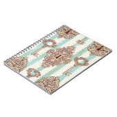 Naadloos patroon met sleutels en sloten. Vrij Notitieboek (Linkerzijde)