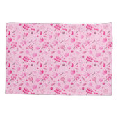 Naadloos patroon met snoepjes, lolly's, blauw rug kussensloop (Achterkant)