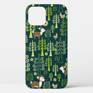 Naadloos  patroon met sprusbomen, gezwel d Case-Mate iPhone case