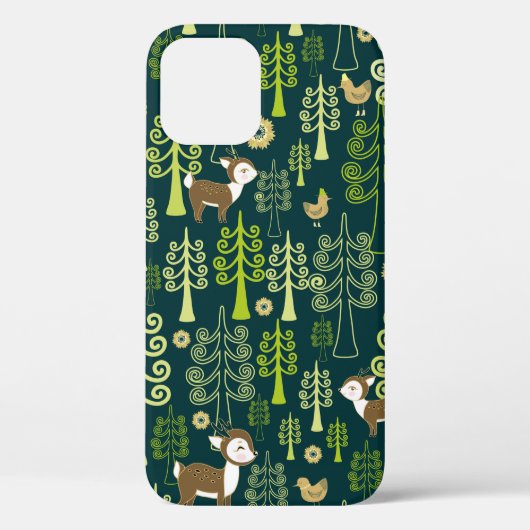 Naadloos patroon met sprusbomen, gezwel d Case-Mate iPhone case (Achterkant)